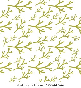 Modern Floral seamless pattern for your design: wallpapers, textile. Leaves and flowers