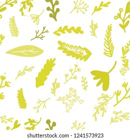 Modern Floral seamless pattern for your design: wallpapers, textile. Leaves and flowers