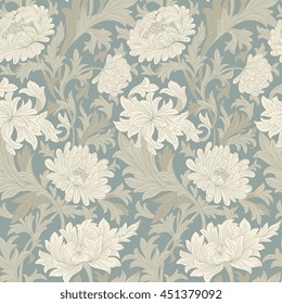 Modern floral seamless pattern for your design.   Print on paper or textile. 
Vector illustration.  Background.
