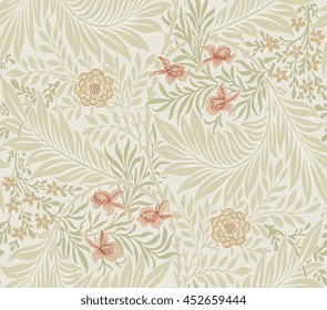 Modern floral seamless pattern for your design.   Print on paper or textile. 
Vector illustration.  Background.