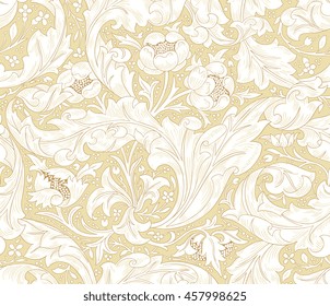 Modern floral seamless pattern for your design.   Print on paper or textile. 
Vector illustration.  Background.
