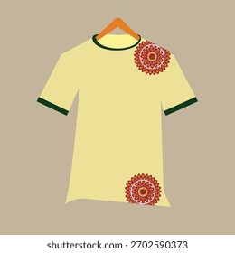modern and floral t-shirt design using vector