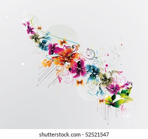 ilustración vectorial floral moderna