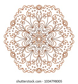 Modern floral vector ornaments. Decorative flower mandala. vector illustration.