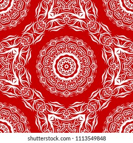 Modern floral vector ornaments. Decorative flower mandala. vector meditation illustration
