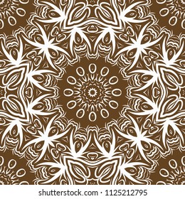Modern floral vector ornaments. Decorative flower mandala. vector meditation illustration