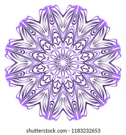 Modern floral vector ornaments. Decorative flower mandala. vector illustration