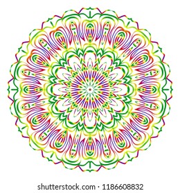 Modern floral vector ornaments. Decorative flower mandala. vector illustration