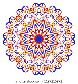 Modern floral vector ornaments. Decorative flower mandala. vector illustration