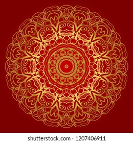 Modern floral vector ornaments. Decorative flower mandala. vector illustration