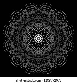 Modern floral vector ornaments. Decorative flower mandala. vector illustration
