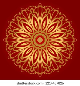 Modern floral vector ornaments. Decorative flower mandala. vector illustration