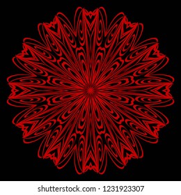 Modern floral vector ornaments. Decorative flower mandala. vector illustration