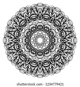 Modern floral vector ornaments. Decorative flower mandala. vector illustration