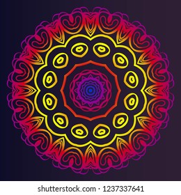 Modern floral vector ornaments. Decorative flower mandala. vector illustration