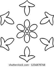 Modern floral vector pattern decorative shape design for many creative ideas
