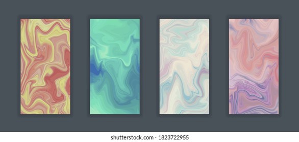 Modern Flow Abstract Background Fluid template. Wave Liquid Shapes. Creative Art Design. Color Wave Template, for Banner, Cover, Poster