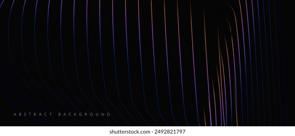 Modern Flow Energy Line. Abstract 3D Pattern Network Line for Social Media Posts, Mobile Apps, Cards, Invitations, Banners. Vector Illustration for Technology, Data Transmission, High-Speed Internet.