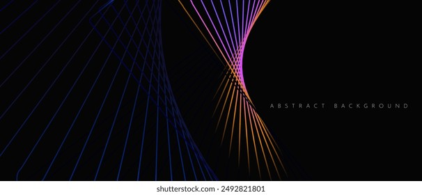 Modern Flow Energy Line. Abstract 3D Pattern Network Line for Social Media Posts, Mobile Apps, Cards, Invitations, Banners. Vector Illustration for Technology, Data Transmission, High-Speed Internet.