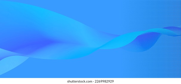 Modern flow poster. Wave Liquid shape in light blue color background. Art design for your design project. Vector illustration.