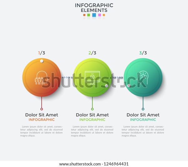 Download Modern Flowchart 3 Gradient Colored Circular Stock Vector ...