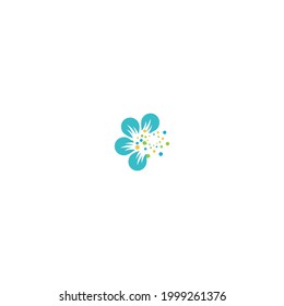 modern flower allergy health logo design