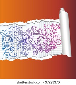 Modern flower background. Vector.