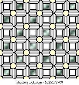 Modern flower background.Seamless pattern.Vector.