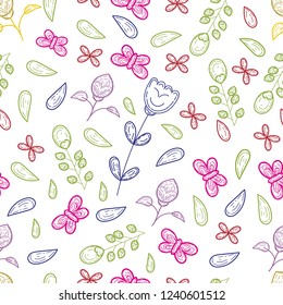 Modern Flower Butterfly pattern