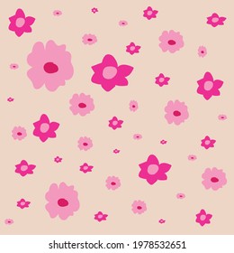 Modern  flower illustration for girl- kid- boy -woman- tee t shirt - Vector