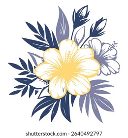 modern flower line drawing with soft botanical flow.artistic floral sketch for summer prints.hand drawn flower composition for product use

