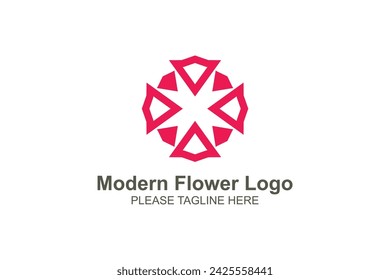 Modern Flower Logo Design Template