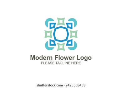 Modern Flower Logo Design Template