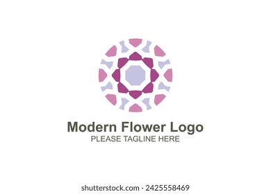 Moderne Blumenlogo Design-Vorlage