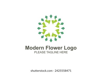 Modern Flower Logo Design Template