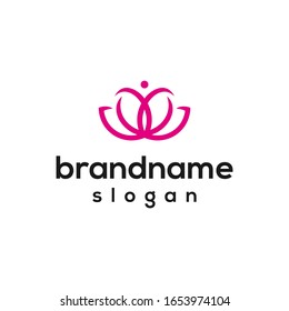 vector de diseño del logotipo de la flor moderna