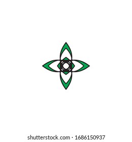 modern flower logo design vector