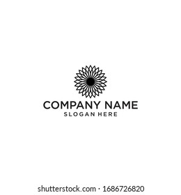 vector de diseño del logotipo de la flor moderna