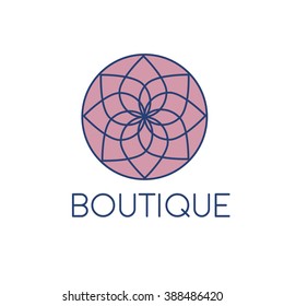 Modern flower logo design. Vector Illustration.