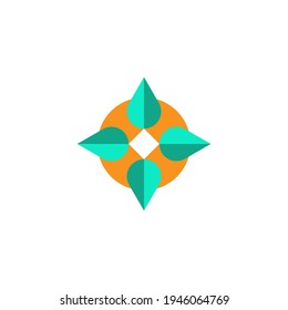 modern flower logo. editable and easy to custom