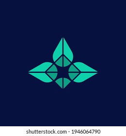 logotipo de flor moderna. editable y fácil de personalizar