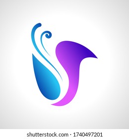 modern flower logo and icon