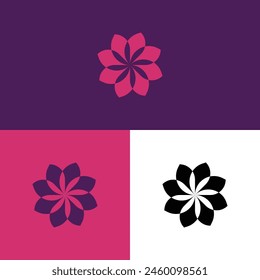 modern flower logo, simple flower logo, suitable for cosmetic companies and the like.