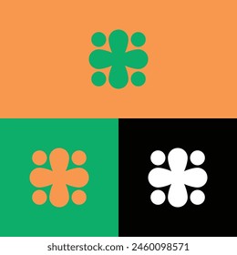 modern flower logo, simple flower logo, suitable for cosmetic companies and the like.