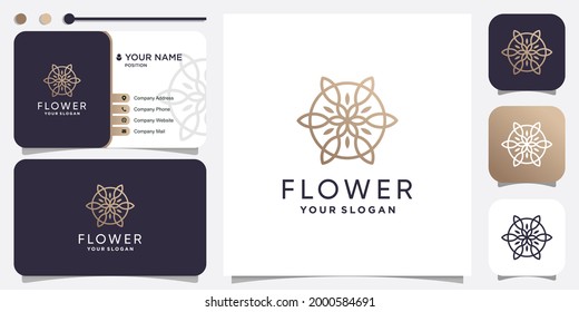 Modelo de logotipo de flor moderna Premium Vector