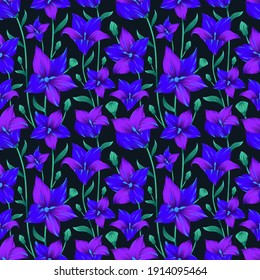 Modern flower seamless pattern for textile print. Floral pattern design. Vector illustration