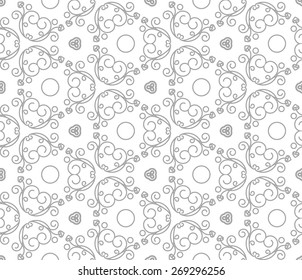 Modern flower seamless pattern. Vector illustration
