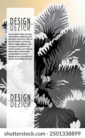 Modern flower vector background.Design with tulip flower on gradient backdrop.Design is perfect for adding to web layout vector illustration and creativity for brochures,posters,covers,and cards.