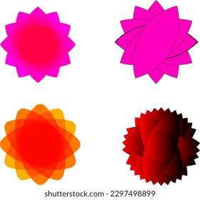 modern flower vector, easy to edit again