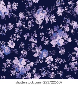 Modern flower vector textile design, all over seamless pattern wrapping paper design, digital image printing factory  